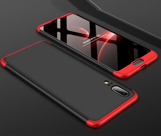 Θήκη 360° GKK Dual Red/Black με Tempered Glass - Huawei P20