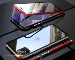 Θήκη 360° Magnetic DUAL Glass BOTYE Κόκκινη/Μαύρη - iPhone 11 PRO