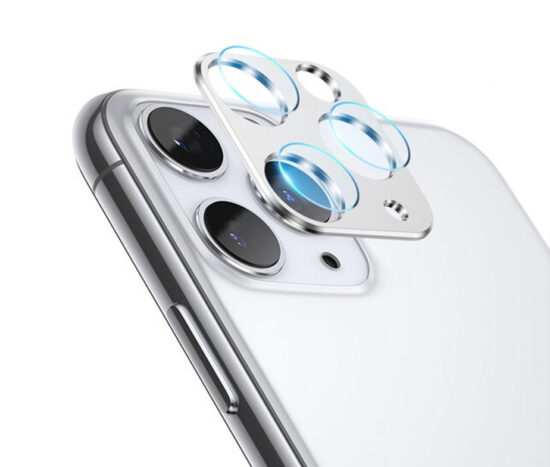 Metal Camera Lens Tempered Glass 9H Silver - iPhone 11 PRO/ 11 PRO MAX