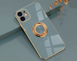 Θήκη Retro Elegance Grey + Holder Metallic Ring - iPhone 12