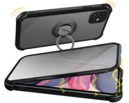 Θήκη 360° Mαγνητική DUAL Glass Μαύρη + Magnetic Holder - iPhone 11 PRO