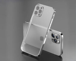 "Look 12 Matte" Electroplate Θήκη Ασημί + 9H Tempered Glass - iPhone 12