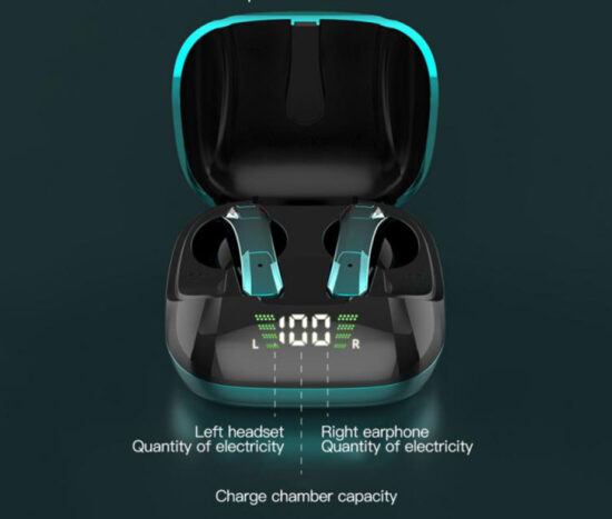 TWS Ασύρματα Ακουστικά Futuristic E68 - Midnight Green