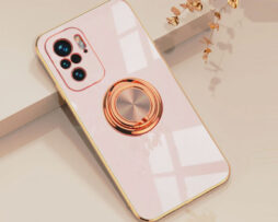 Θήκη Retro Elegance Rose/Gold με Holder Metallic Ring + 9H Tempered Glass - Xiaomi Redmi NOTE 10