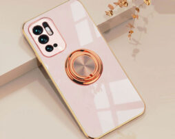Θήκη Retro Elegance Rose/Gold με Holder Metallic Ring + 9H Tempered Glass - Xiaomi Redmi NOTE 10 5G