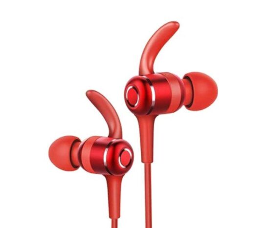 Bluetooth Μεταλλικά Ακουστικά Handsfree - Red