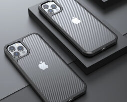 Θήκη Ανθεκτική Carbon με Ημιδιαφανή Φιμέ Matte Πλάτη Black + 9H Tempered Glass - iPhone 14 PLUS